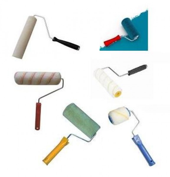 IMPA 510319 PAINT ROLLER, NYLON 100 MM WITH HANDLE