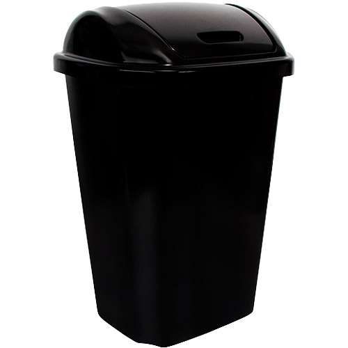 IMPA 174165 GARBAGE CAN PLASTIC W/COVER, RECTANGULAR BASE, 31.5 LTR