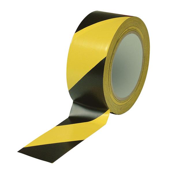 IMPA 331191 - HAZARD WARNING REFLECTIVE TAPE BLACK/ YELLOW W45 MM x L10 M