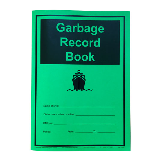 IMPA 332641 GARBAGE RECORD BOOK