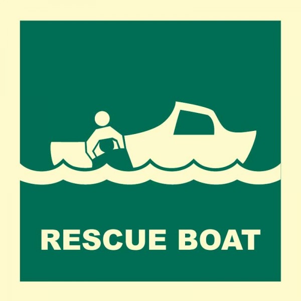 IMPA 334101 IMO SYMBOLS, 150x150 MM, RESCUE BOAT
